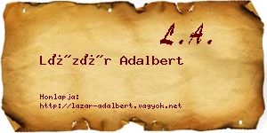 Lázár Adalbert névjegykártya