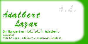 adalbert lazar business card